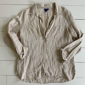 J Crew 100% Linen Button Down